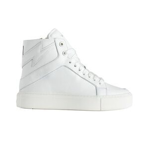 Zadig & Voltaire High Flash Chunky Smooth Leather Sneaker, White